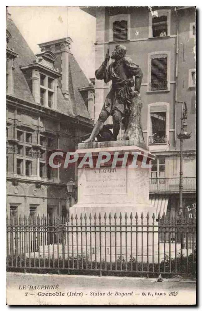 Grenoble (Isère) — Estátua de Bayard — B.F., PARIS - Frente