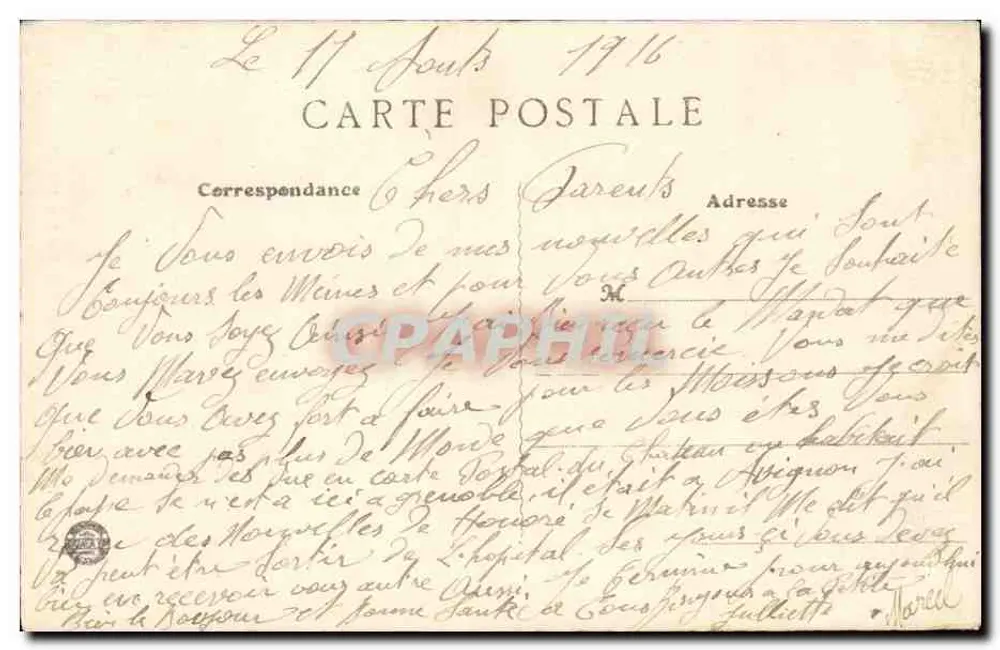 Grenoble (Isère) — Estátua de Bayard — B.F., PARIS - Verso