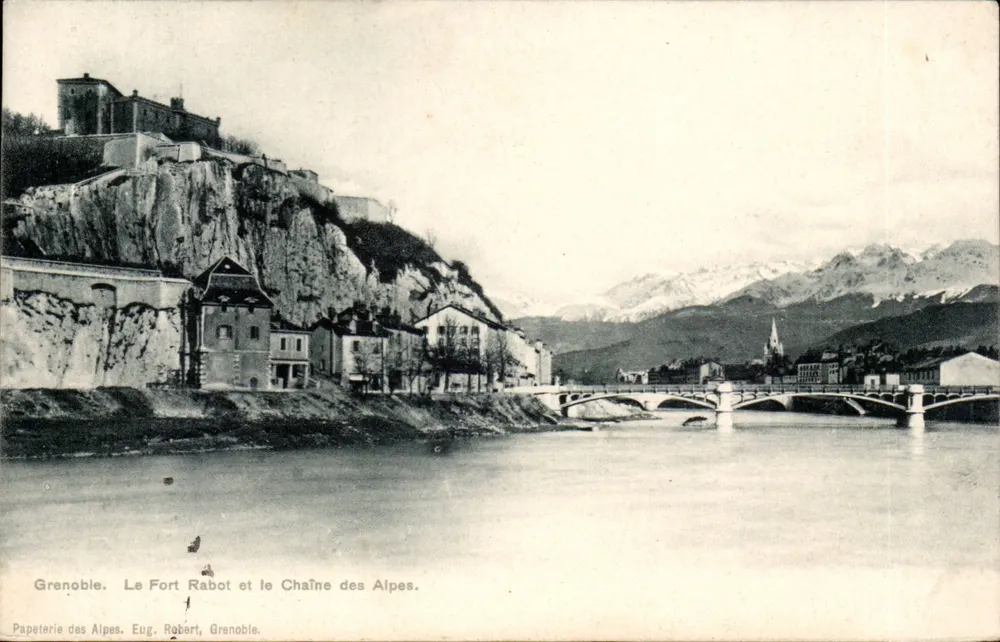 Grenoble. Der Fort Rabot und die Kette der Alpen — Papeterie des Alpes, Eug. Robert, Grenoble. - Vorderseite