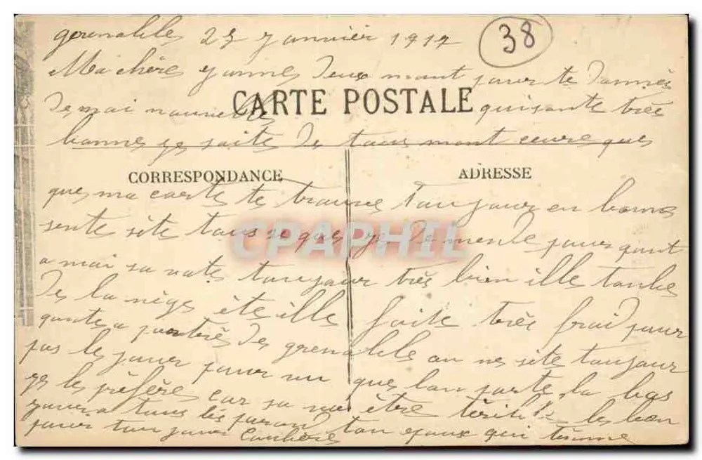 Grenoble — Caserne do Génio — C. Ballert, Grenoble, n°190 - Verso