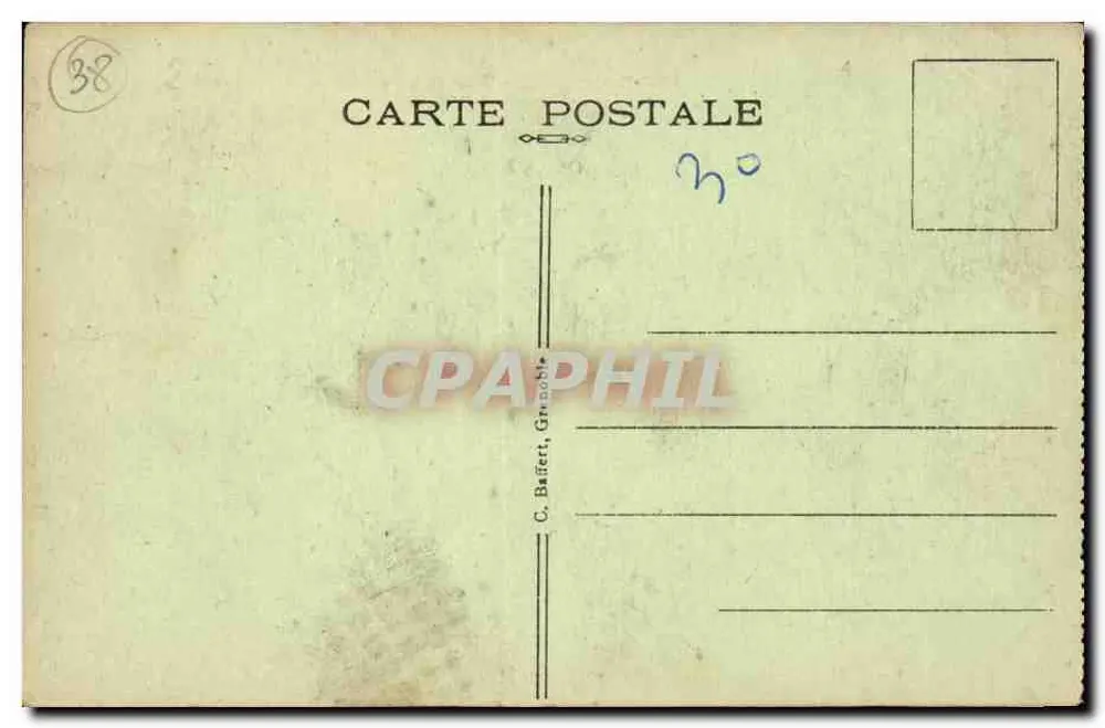 Grenoble — Place Grenette e o Mont St-Eynard (1359 m) — C. Balfert, Grenoble, n° 128 - Verso