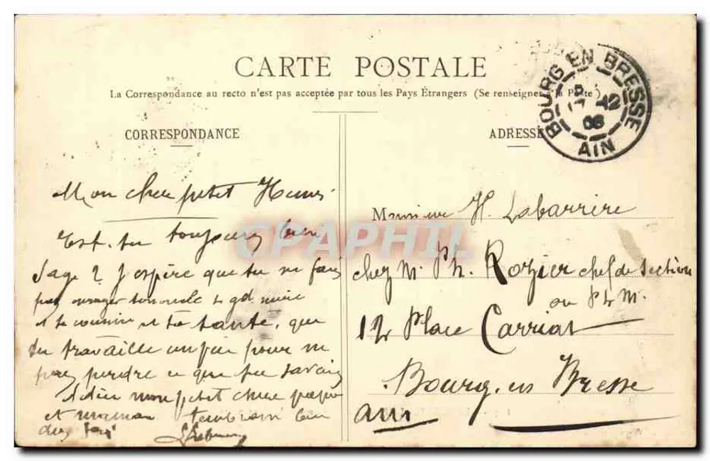 Grenoble - A Praça Nossa Senhora e o Centenário — Coleção L. P., Grenoble - Verso