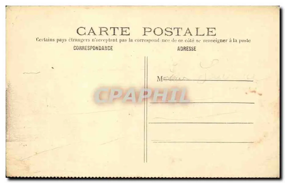 Vizille (Isère) — Castelo de Lesdiguières — Bilhete postal antigo n°19 - Verso