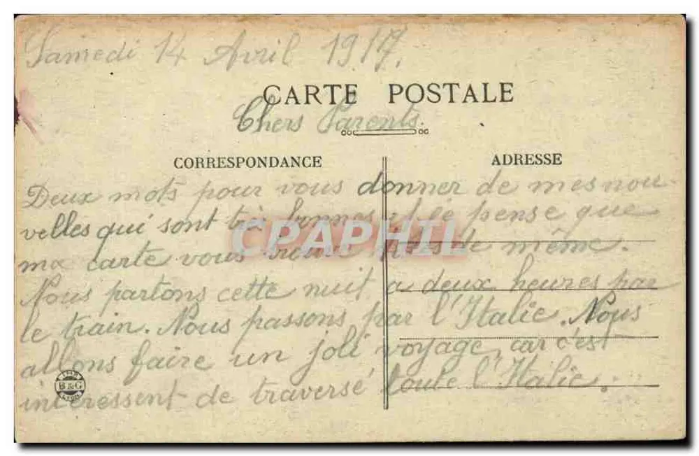 Grenoble — Allgemeiner Blick und das alte Krankenhaus — Cl. A. Van Grenoble, n° 019 - Rückseite