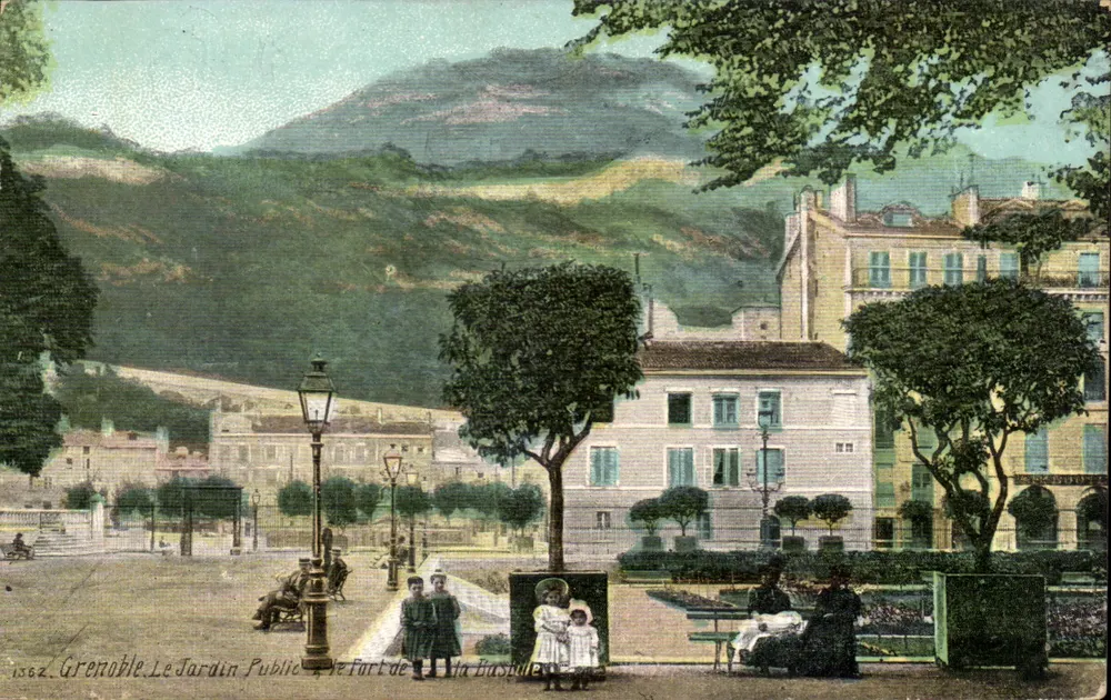 Grenoble - Jardim Público e Forte da Bastilha — edição anônima, n° 1562 - Frente