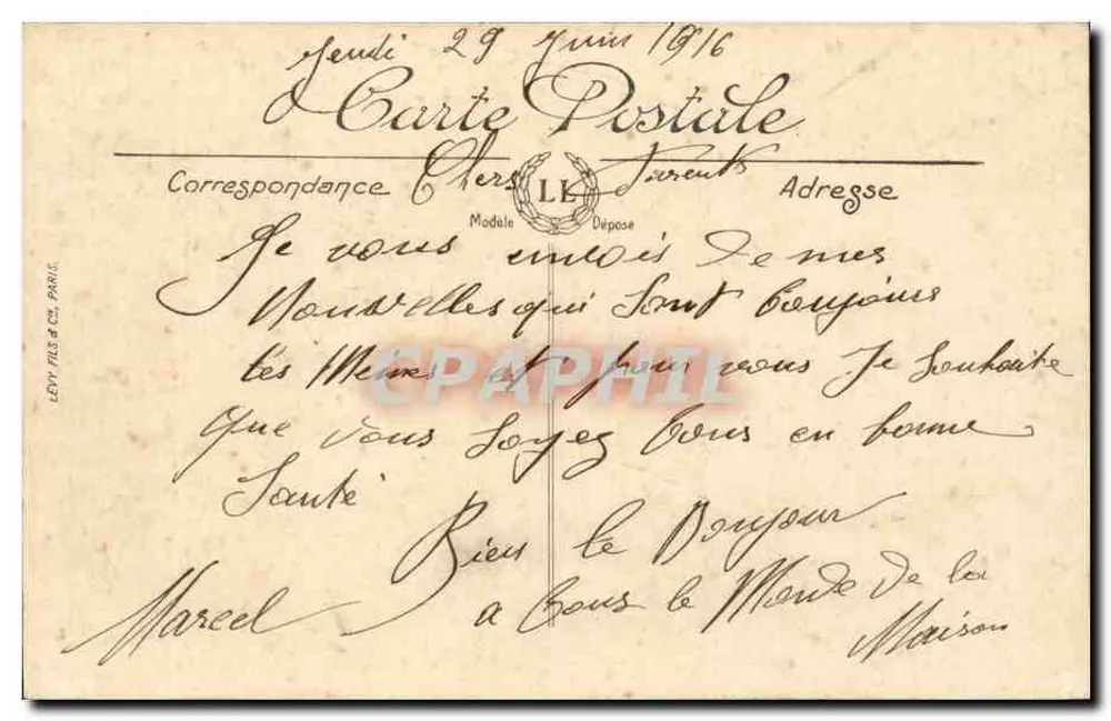 Grenoble — Allgemeine Ansicht vom Jardin des Dauphins — LL. n°124 - Rückseite