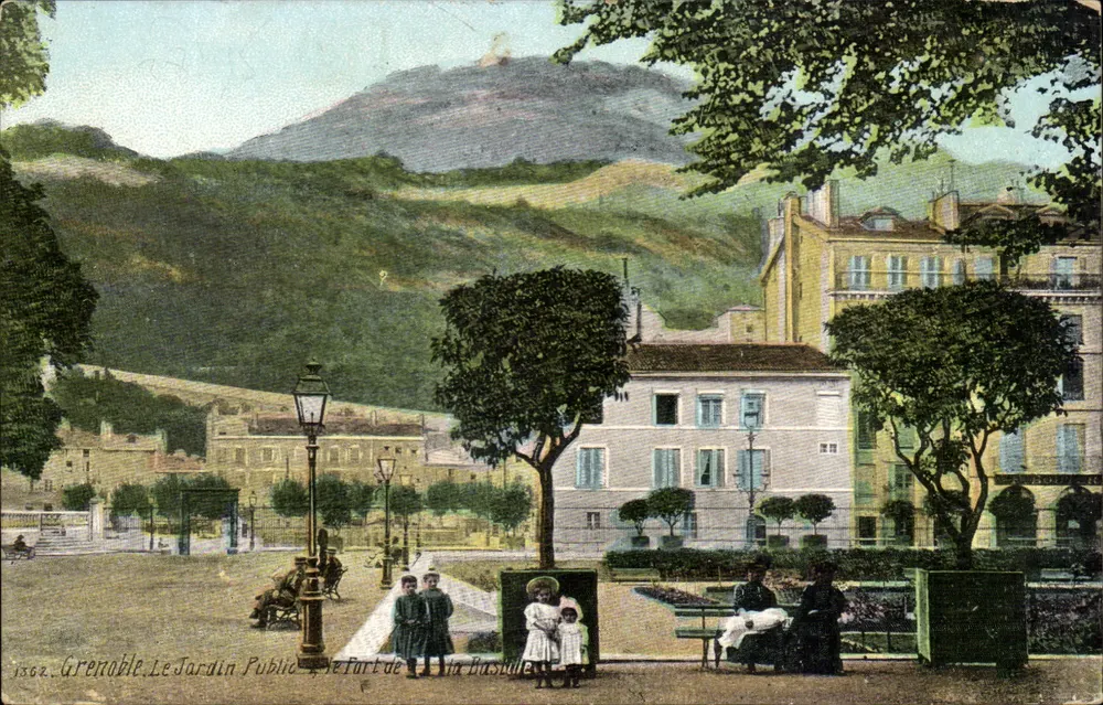 Grenoble. O Jardim Público, o Forte da Bastilha — editor anônimo, n° 1502 - Frente