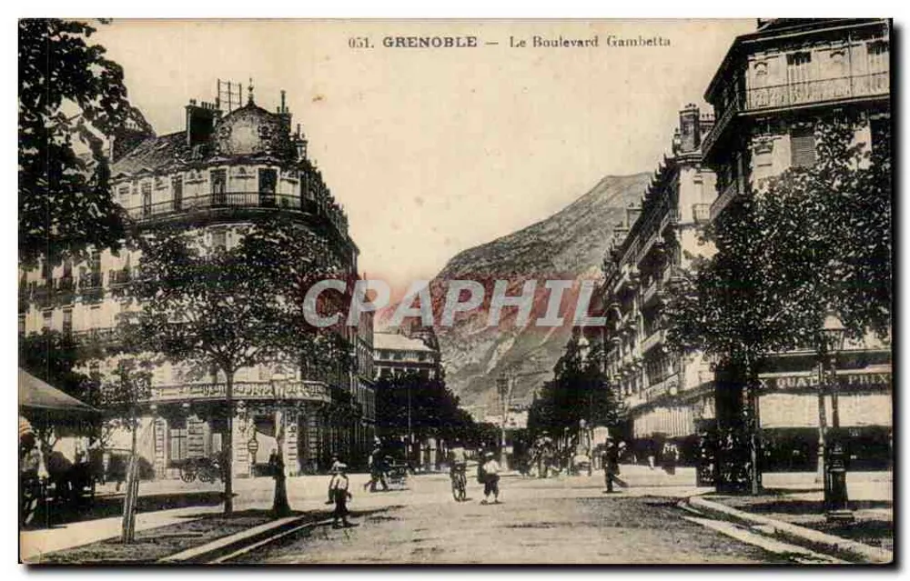 Grenoble — O Boulevard Gambetta — Editor Ouvat Phix, n° 051 - Frente