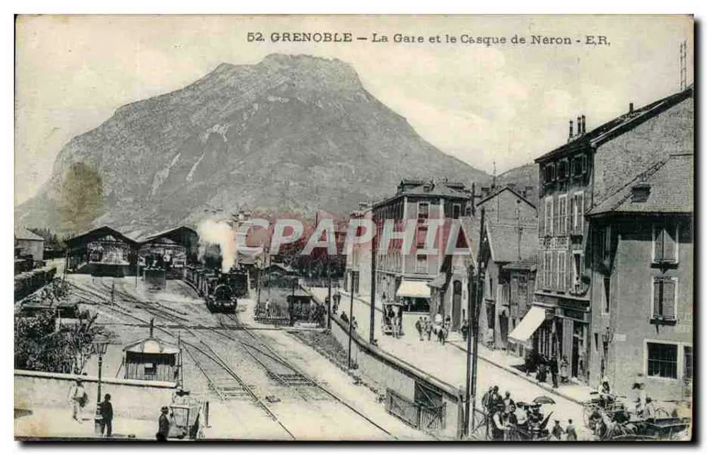 Grenoble — The Station and the Casque de Néron — E.R. - Front