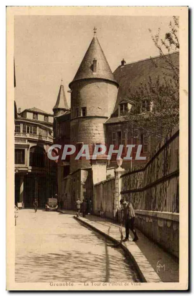 Grenoble — Die Turm des Rathauses - Vorderseite