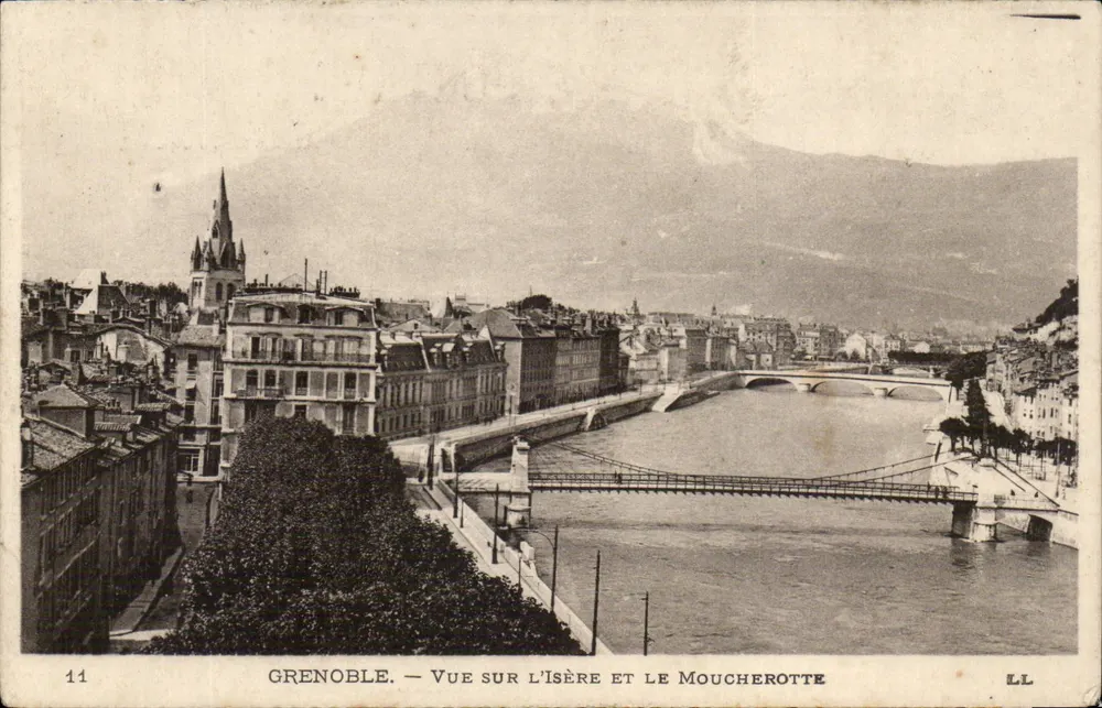 Grenoble — Vista sobre a Isère e o Moucherotte — LL, n°11 - Frente
