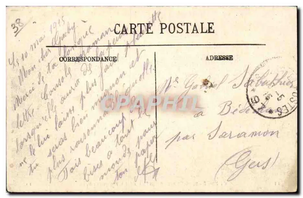 Grenoble — Vista sobre a Isère e o Moucherotte — LL, n°11 - Verso