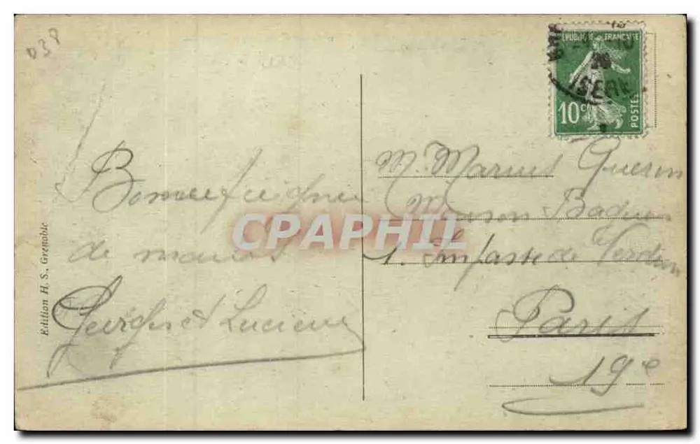 Grenoble — Pont de la Porte de France und die Festungen — Édition H. S. Grenoble - Rückseite