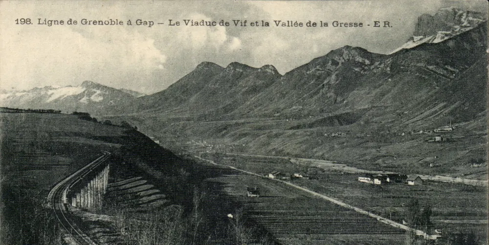 Ligne de Grenoble à Gap — Le Viaduc de Vif et la Vallée de la Gresse — E.R. — n°198 - Recto