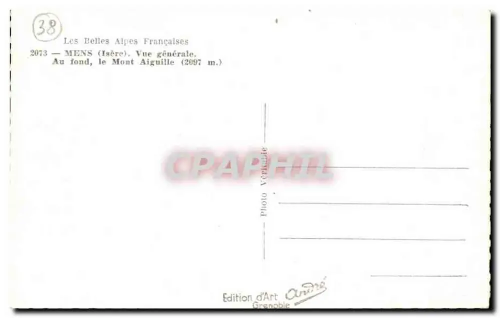 Mens (Isère) — Allgemeiner Blick — Edition d'Art Grenoble, n° 2073 - Rückseite