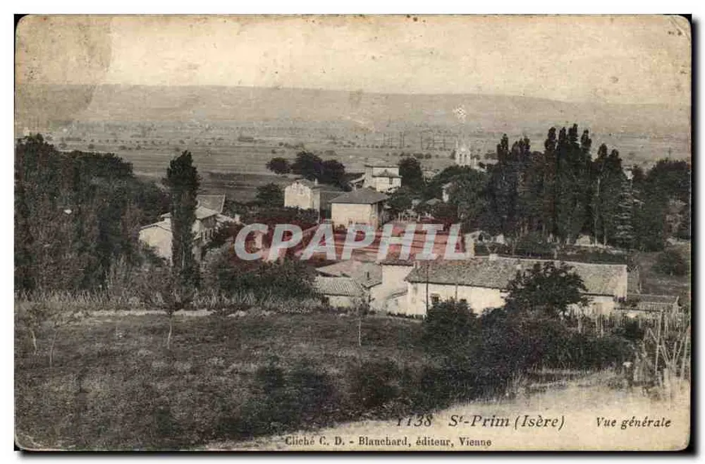 St-Prim (Isère) — Vista geral — Cliché C. D., Blanchard, editor, Viena - Frente