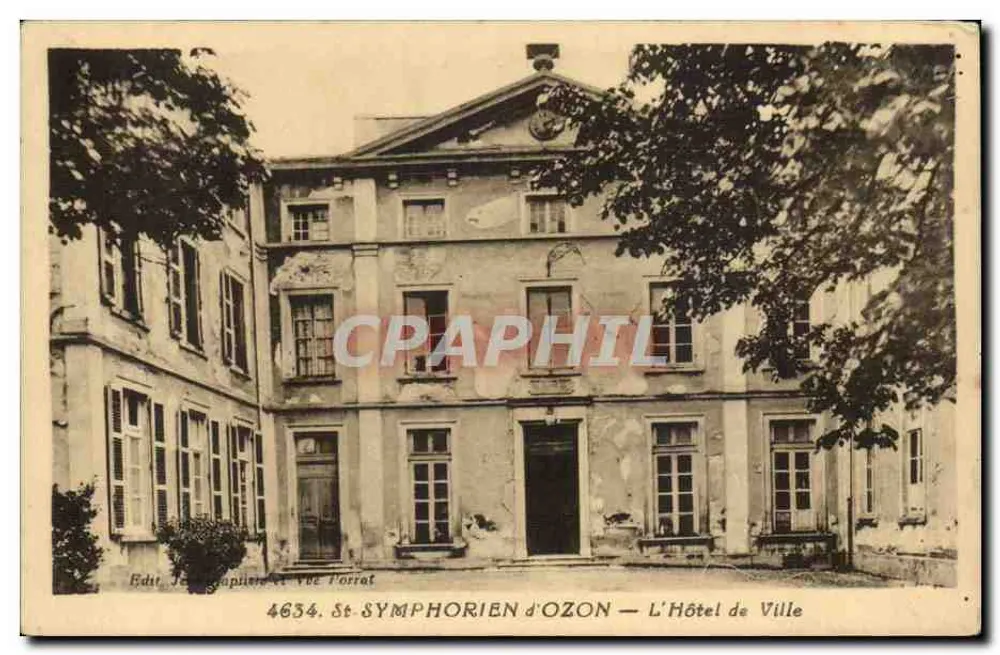 St-Symphorien-d'Ozon — L'Hôtel de Ville — Edit. J. Gapiére et Vue Porrat - Recto