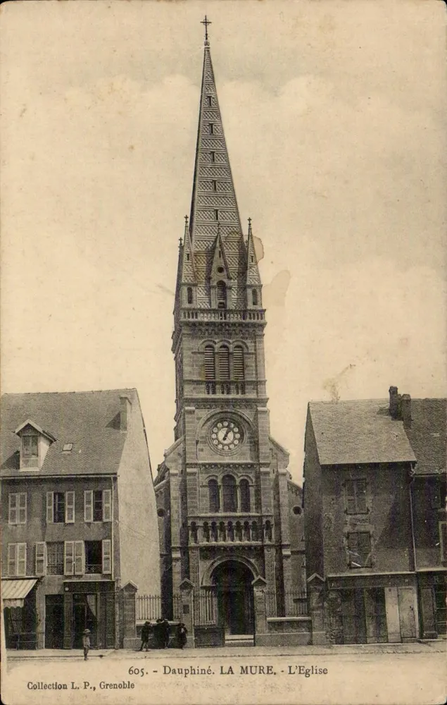 La Mure - A Igreja — Coleção L. P., Grenoble, n° 605 - Frente
