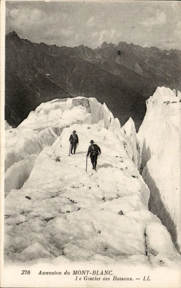 Aufstieg zum MONT-BLANC — Der Glacier des Bossons — LL - Vorderseite