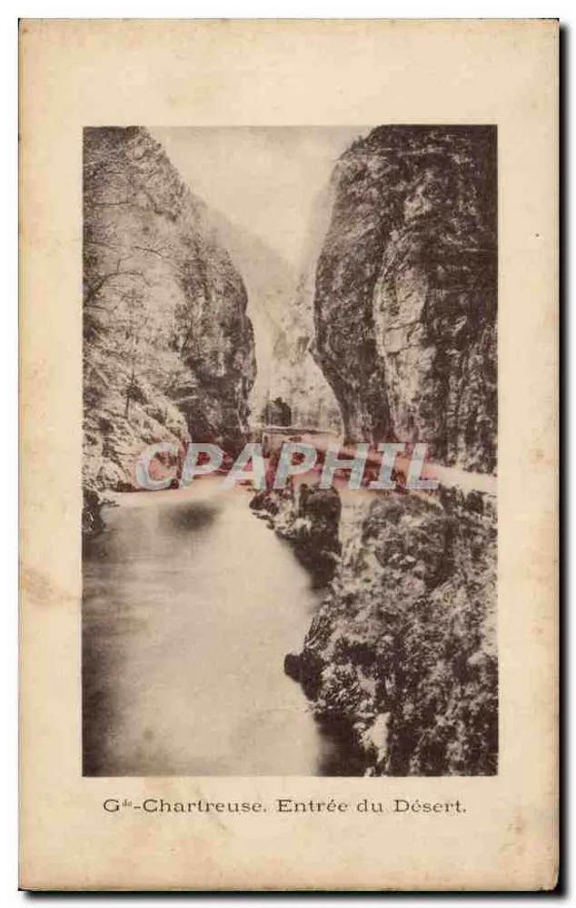 Gâtine-Chartreuse. Entrada do Deserto — vista do cânion com rio — sem editor ou número visível - Frente