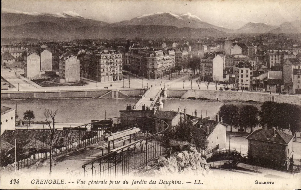 Grenoble — Allgemeiner Blick vom Dauphins-Garten — LL. — Selecta - Vorderseite