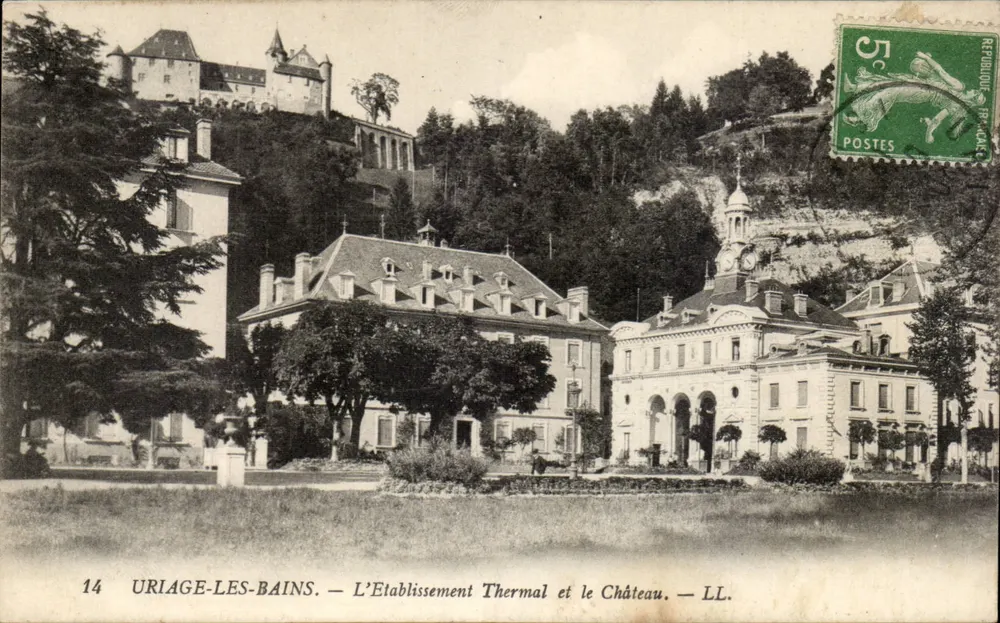 Uriage-les-Bains — L'Établissement Thermal et le Château — LL. - Recto