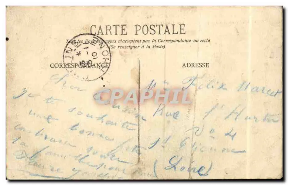 Grenoble - Place Notre-Dame et Monument du Centenaire, par Henry D - Verso