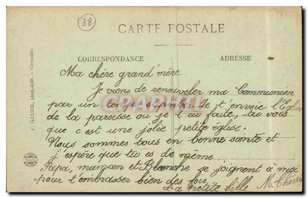 Grenoble — A Igreja de São Bruno — Gaude, fot.-edit. - Verso