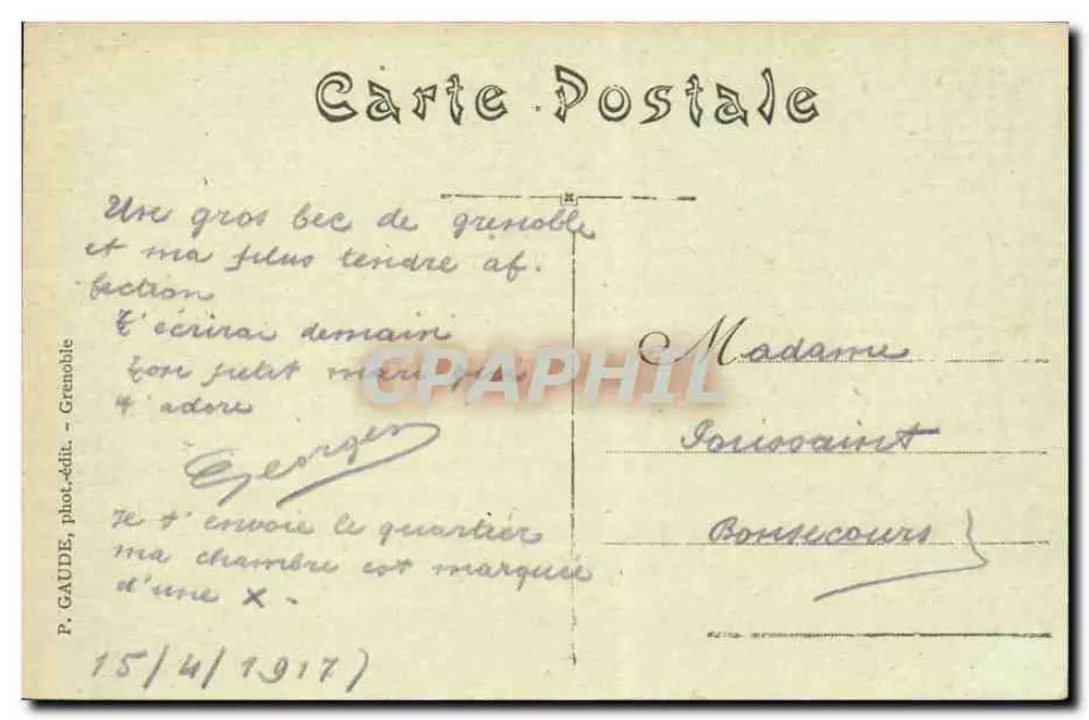 Grenoble — 2. Artillerieregiment, Viertel Bonne (Westbau) - Rückseite