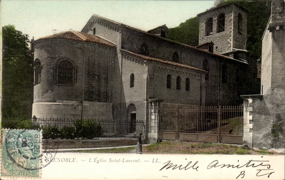 Grenoble — A Igreja de São Lourenço — LL. - Frente