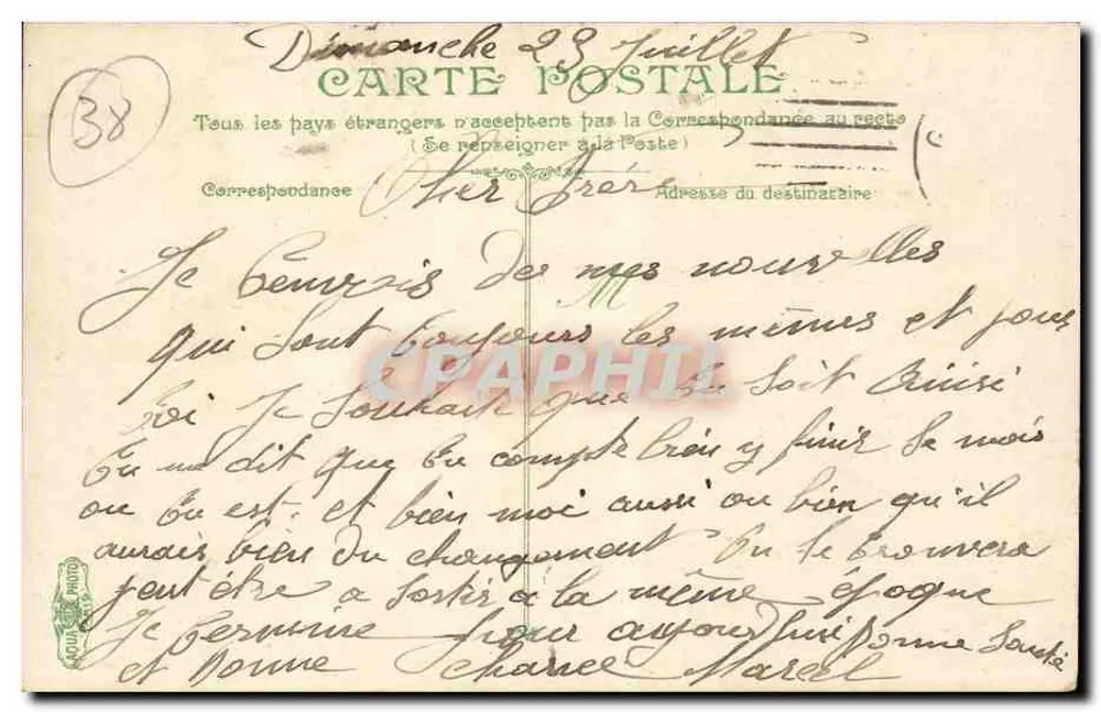 Grenoble — Cours Saint-André — Hotel Bayard — editor L.V. & Cie, n° 14985 - Verso