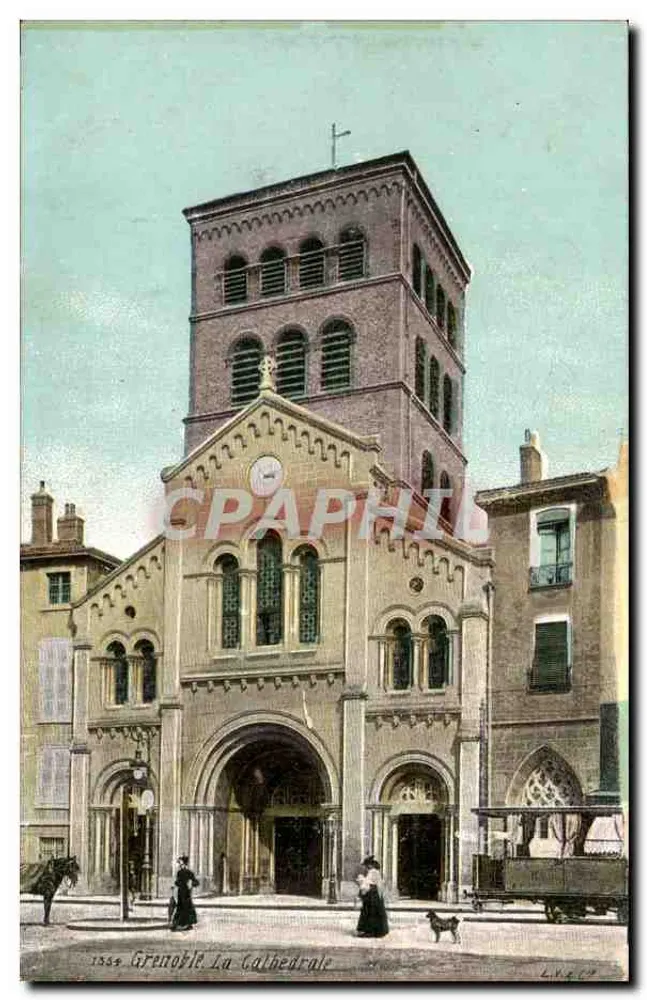 Grenoble - A Catedral — editor L. V. C. P. n° 1564 - Frente