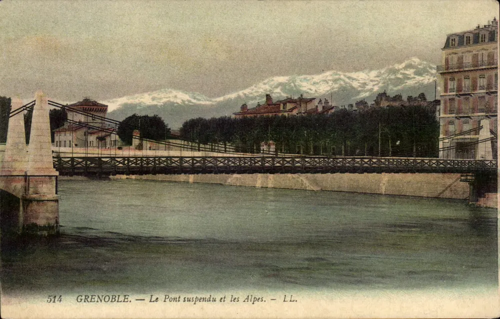 Grenoble — Der Hängebrücke und die Alpen — LL. n° 514 - Vorderseite