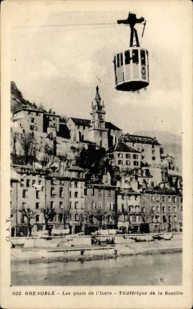 Grenoble — Die Ufer der Isère — Téléférique de la Bastille — CI.A.V. n°022 - Vorderseite