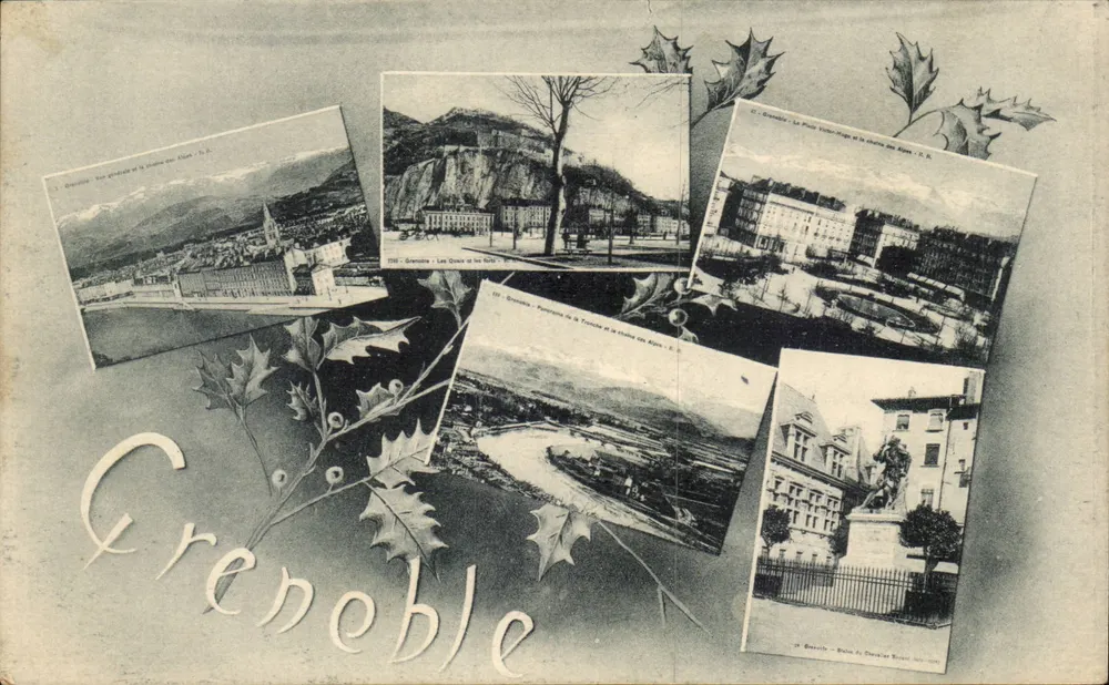 Grenoble — vista panorâmica e locais — editor C. A. - Frente