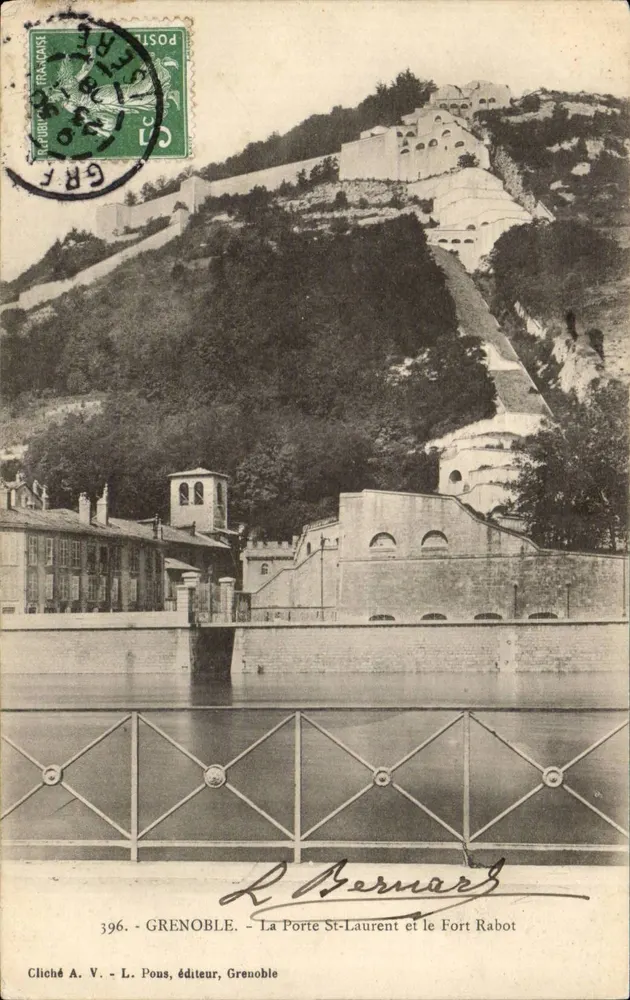 Grenoble — La Porte St-Laurent und Fort Rabot — L. Pous, Verlag, Grenoble - Vorderseite