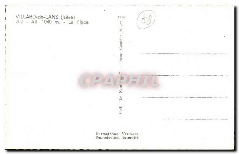 Villard-de-Lans — A Praça — Foto Naimon - Verso