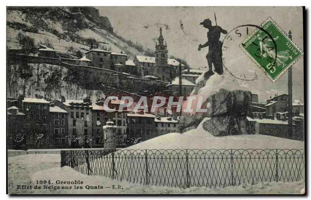 Grenoble — Efeito de Neve nos Quais — E.R. n°1094 - Frente