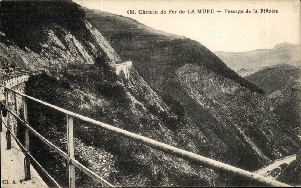 Eisenbahn von LA MURE — Passage der Rivoire — CI. A. V. — n° 083 - Vorderseite