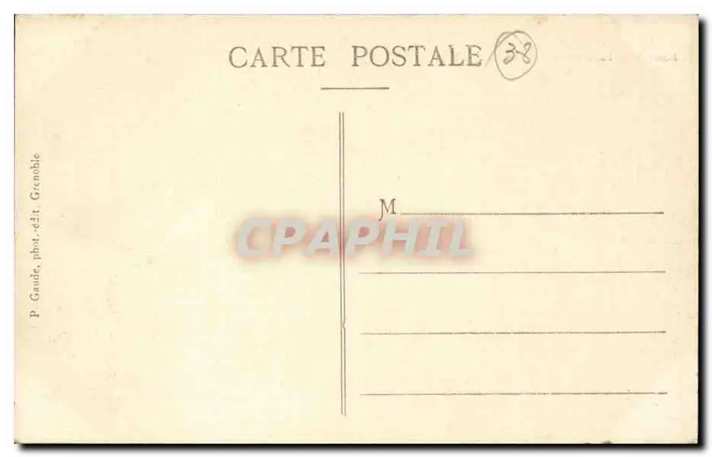 Um Grenoble — Route von St-Pancrasse — Die Tal der Isère — P. Gaude, Fotograf-Verleger Grenoble - Rückseite