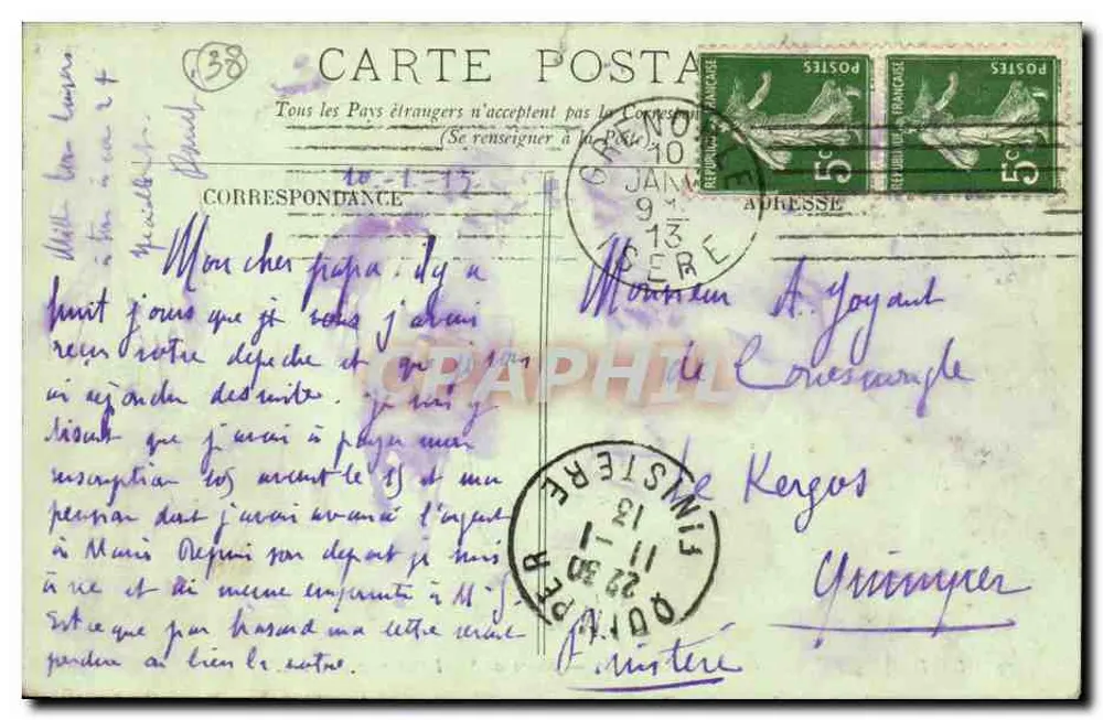 LE DAUPHINÉ — Arredores de Grenoble — Estrada de Saint-Pancrasse — LL. — N° 479 - Verso