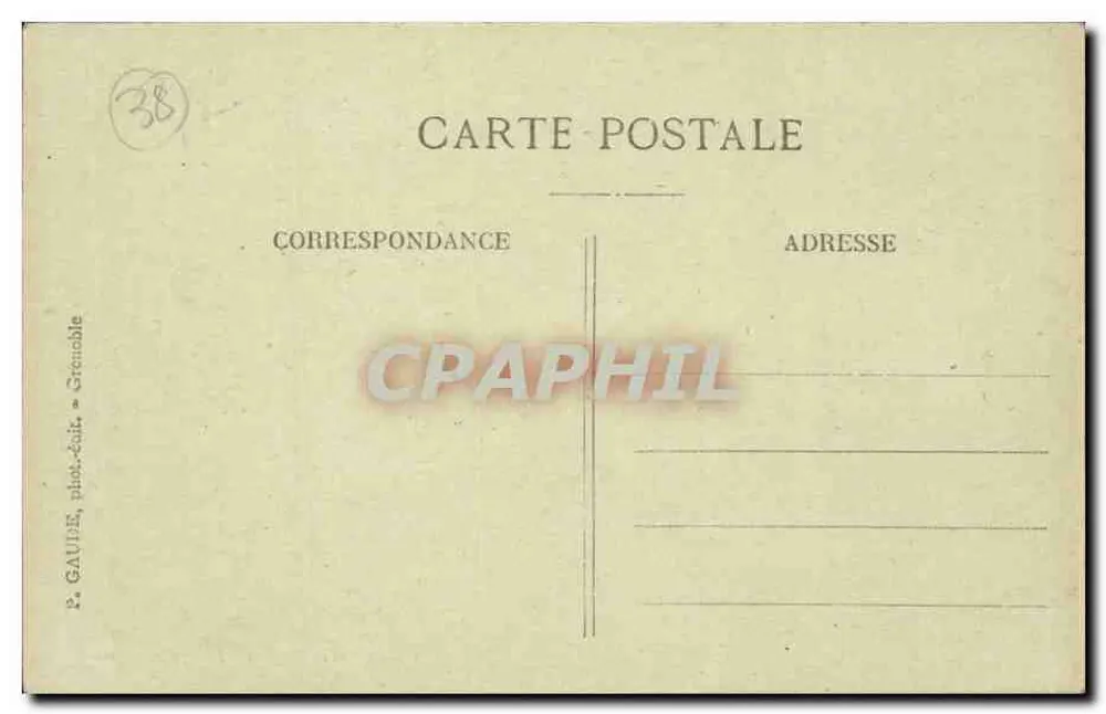 Grenoble — O Jardim da Cidade — P. GAUDE, fot. edit. Grenoble, n°8 - Verso