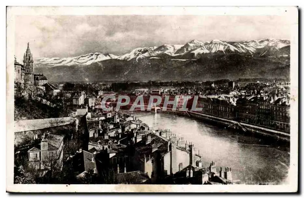 Grenoble — Allgemeiner Blick und die Alpenkette — Edition M. BOLCIER - Vorderseite