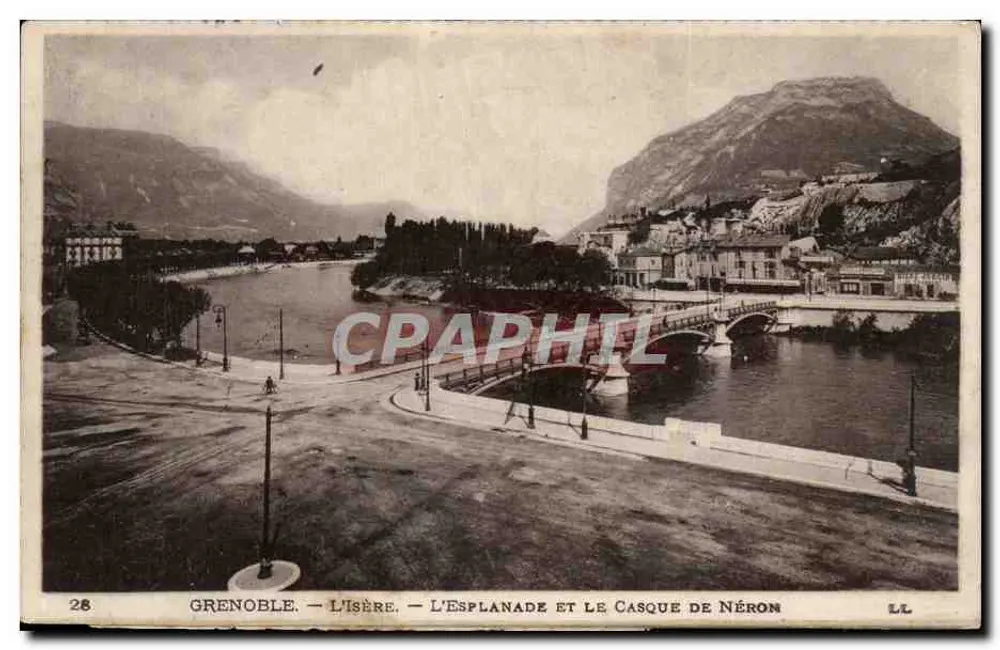 Grenoble — A Isère — A Esplanada e o Casco de Néron — LL, n°28 - Frente