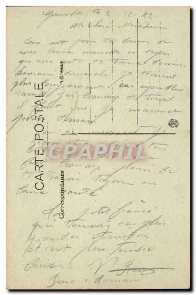 Grenoble — Platz der Station und der Moucherolle (1906 m.) — C. Ballot, Grenoble - Rückseite