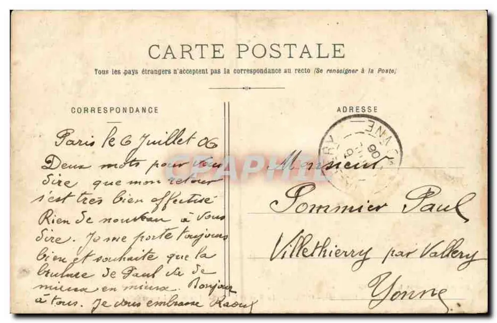 Oisans - La Rive und die Grande Lance d'Allemont (2844m) — Sammlung L. P. Grenoble, n°617 - Rückseite