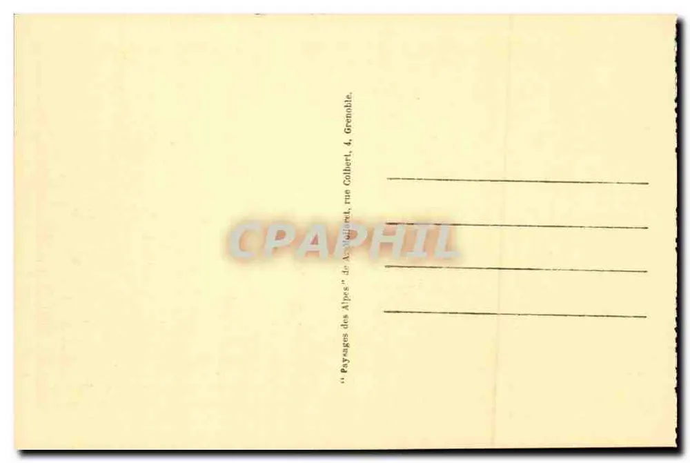 Grenoble — Allgemeiner Blick, der Téléférique de la Bastille und der Mouche rotte — Verlag Ac Vallard, n° 6.009 - Rückseite
