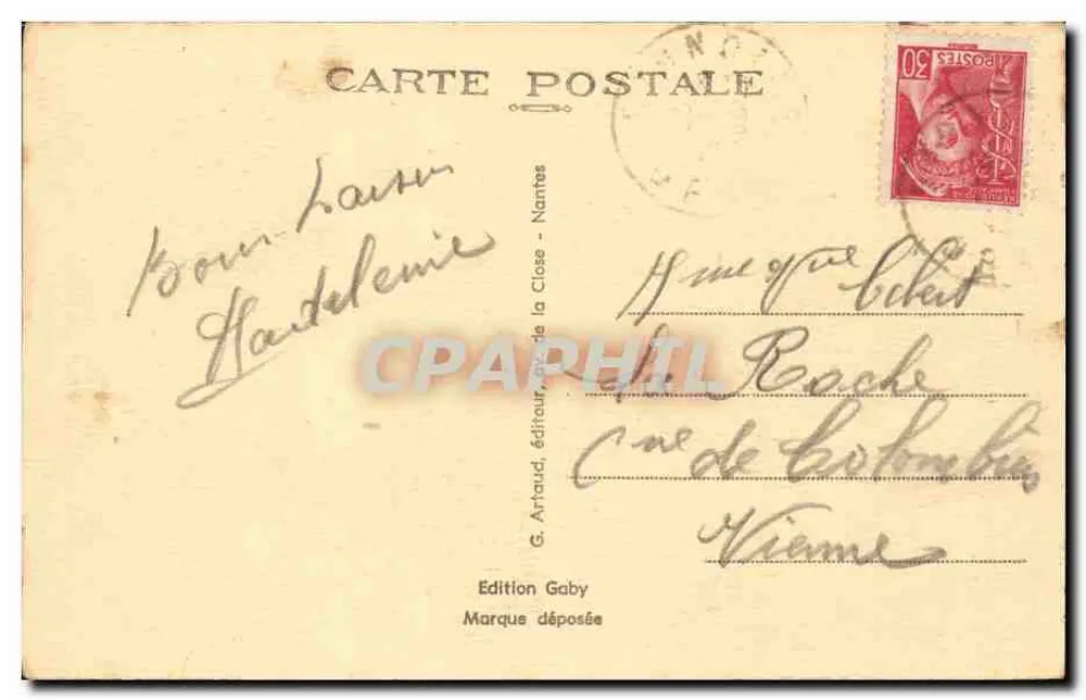 Bagnolles-de-l'Orne (Orne) — Visão geral — Gaby, n° 42 - Verso