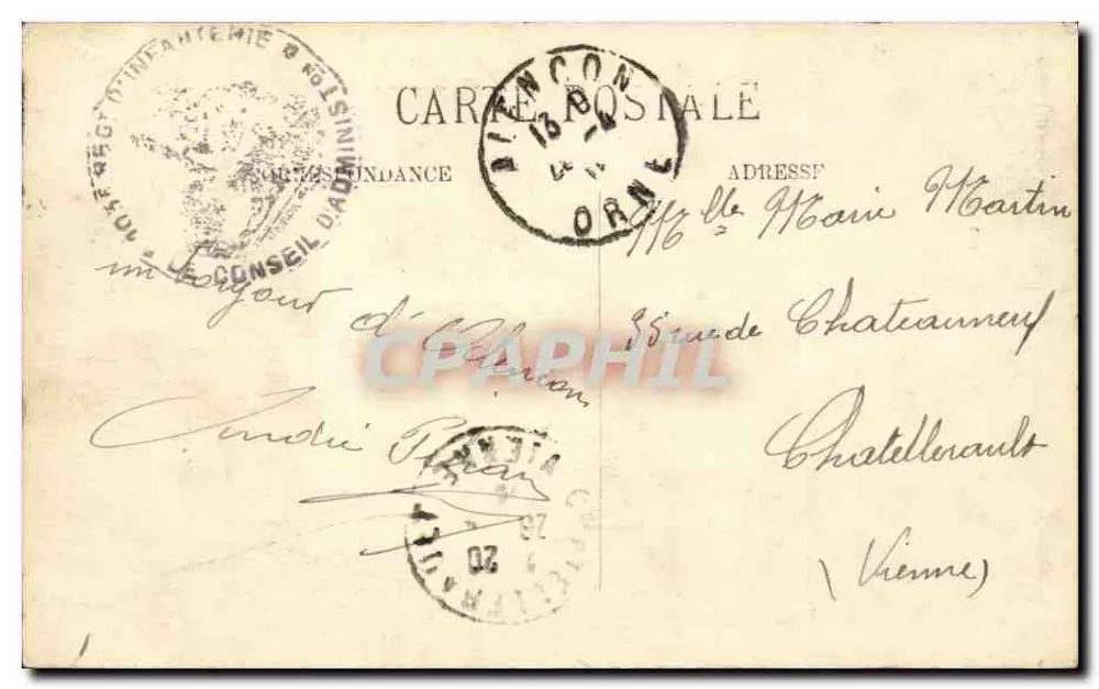 Alençon — Allgemeine Ansicht vom Boulevard de la République — L. B. n°42 - Rückseite