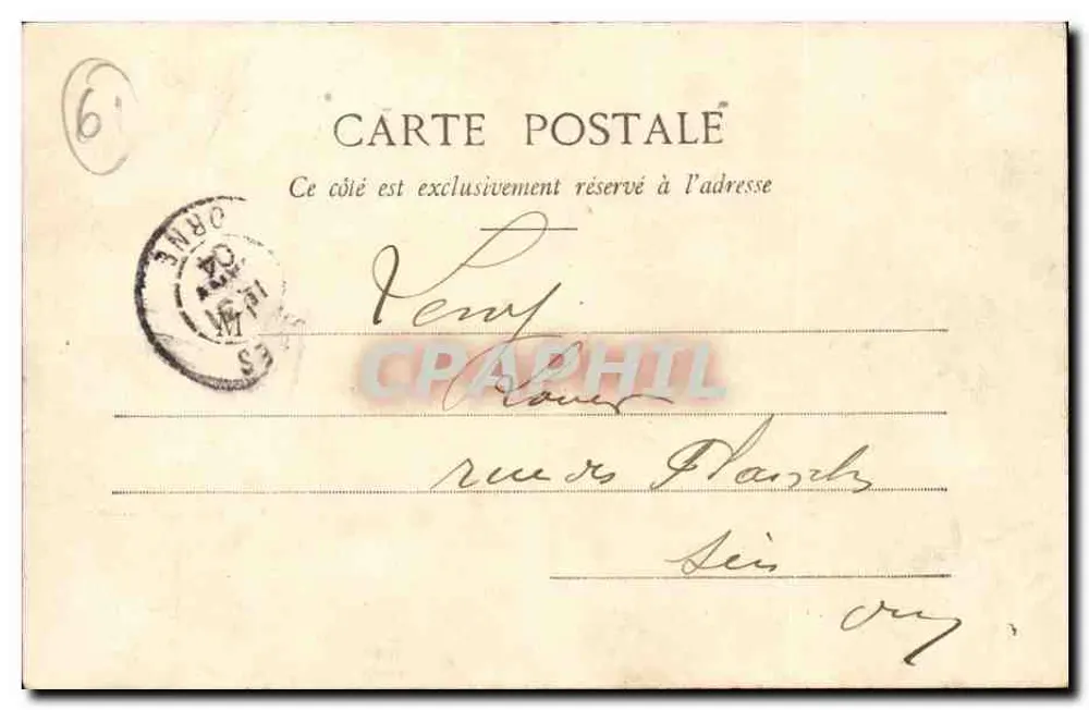 Le Bourg St-Léonard - O Castelo - No Parque — E. Roussel, editor, Argentan - Chiché D. - Verso